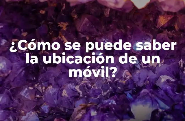 ¿cómo Se Puede Saber la Ubicación de un Móvil?