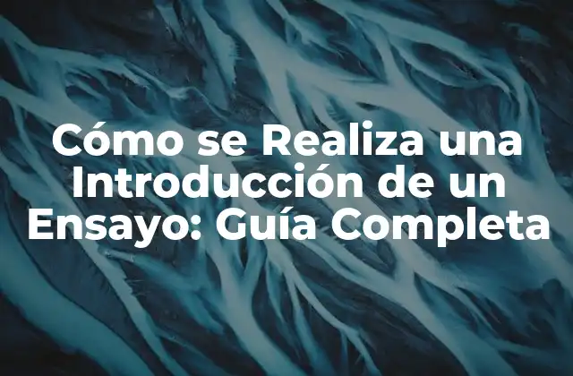 Cómo Se Realiza una Introducción de un Ensayo: Guía Completa 2 ¿Cuál es el Propósito de una Introducción en un Ensayo?