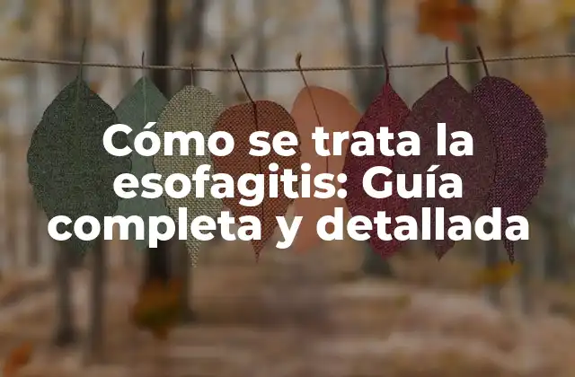 Cómo Se Trata la Esofagitis: Guía Completa y Detallada