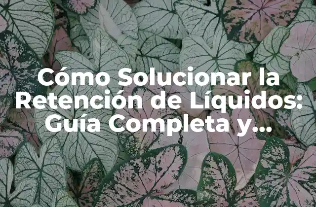 ¿Qué son las Causas de la Retención de Líquidos?