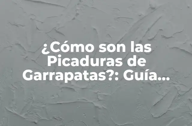 ¿cómo Son las Picaduras de Garrapatas?: Guía Completa y Actualizada