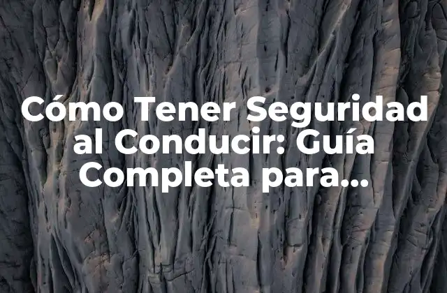 Cómo Tener Seguridad Al Conducir: Guía Completa para Conductores Seguros