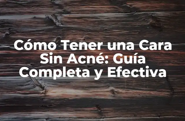 Cómo Tener una Cara sin Acné: Guía Completa y Efectiva 2 ¿Qué Causa el Acné en la Cara?