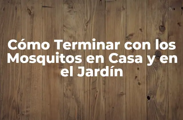 Cómo Terminar con los Mosquitos en Casa y en el Jardín