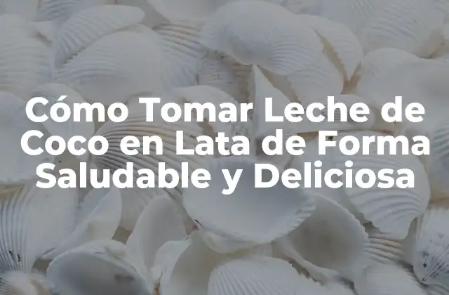 ¿Cuáles son los Beneficios de la Leche de Coco en Lata?