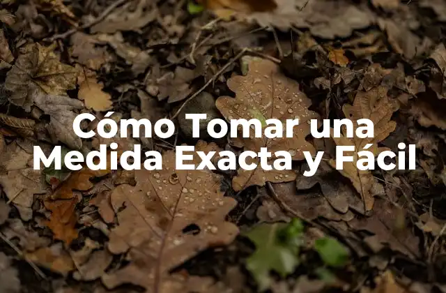 Cómo Tomar una Medida Exacta y Fácil