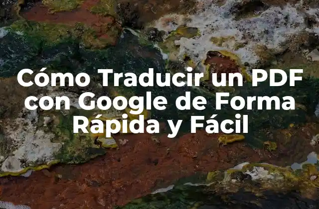 Cómo Traducir un Pdf con Google de Forma Rápida y Fácil