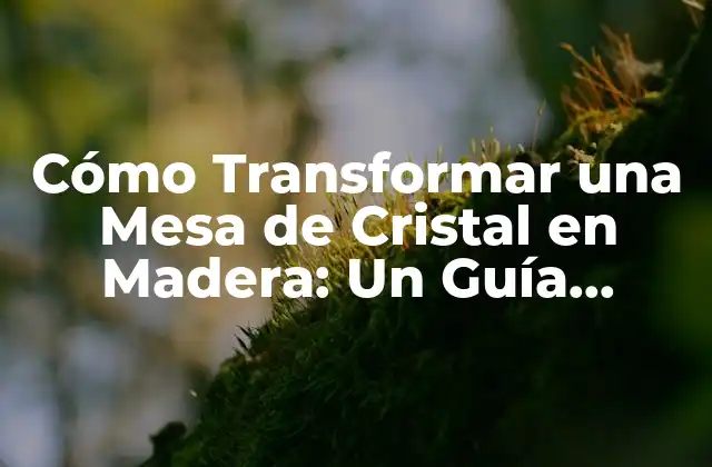 Cómo Transformar una Mesa de Cristal en Madera: un Guía Detallado