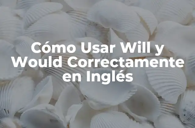 Cómo Usar Will y Would Correctamente en Inglés