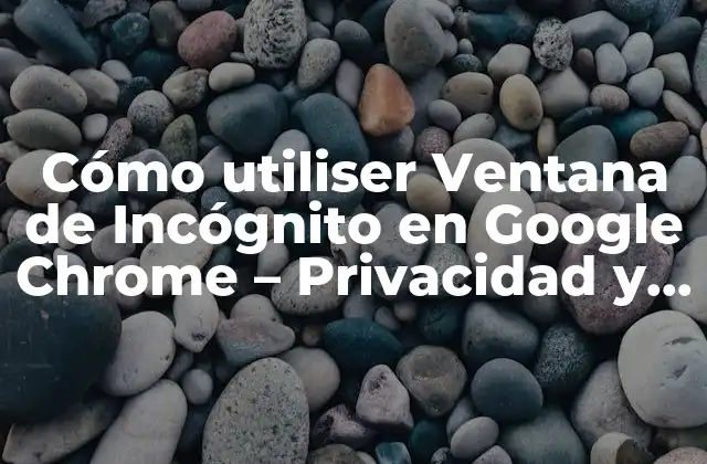 Cómo Utiliser Ventana de Incógnito en Google Chrome – Privacidad y Seguridad