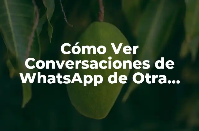 Cómo Ver Conversaciones de Whatsapp de Otra Persona sin Ser Detective