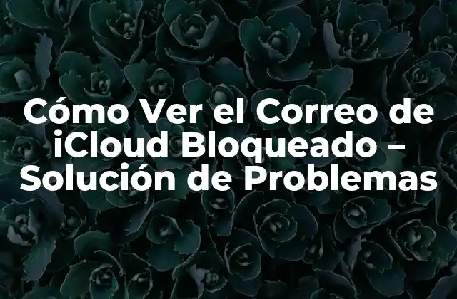 Cómo Ver el Correo de Icloud Bloqueado – Solución de Problemas