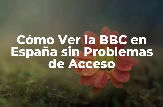 Cómo Ver la Bbc en España sin Problemas de Acceso