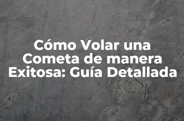 Cómo Volar una Cometa de Manera Exitosa: Guía Detallada