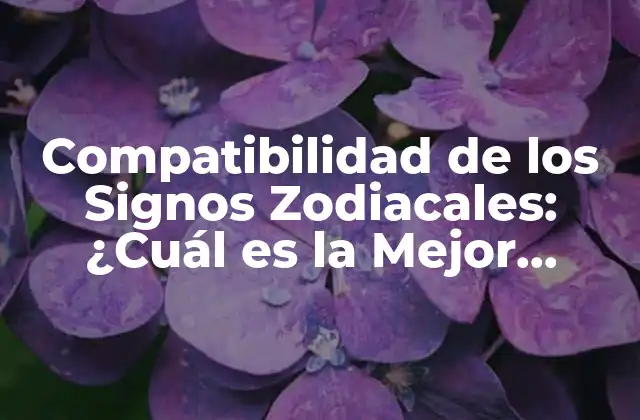 Compatibilidad de los Signos Zodiacales: ¿cuál es la Mejor Combinación?