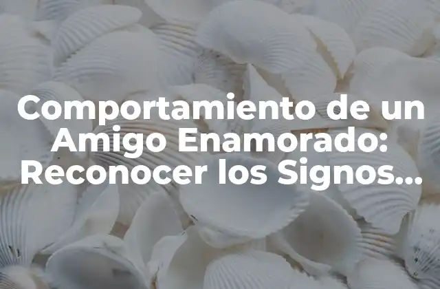 Comportamiento de un Amigo Enamorado: Reconocer los Signos Ocultos