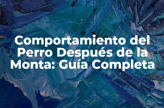 Comportamiento Del Perro Después de la Monta: Guía Completa