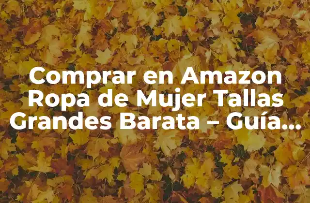 Comprar en Amazon Ropa de Mujer Tallas Grandes Barata – Guía Completa