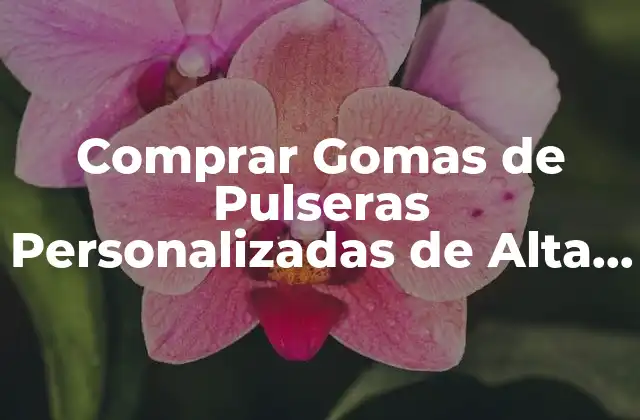 ¿Cuáles son los Materiales más Comunes para Gomas de Pulseras?