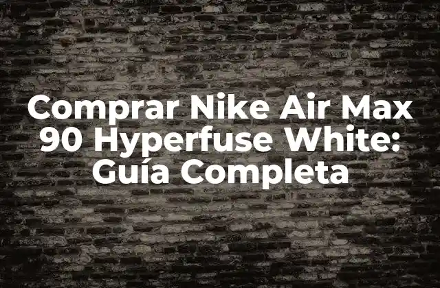 Comprar Nike Air Max 90 Hyperfuse White: Guía Completa