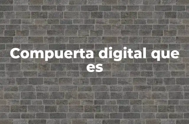 Compuerta Digital que es