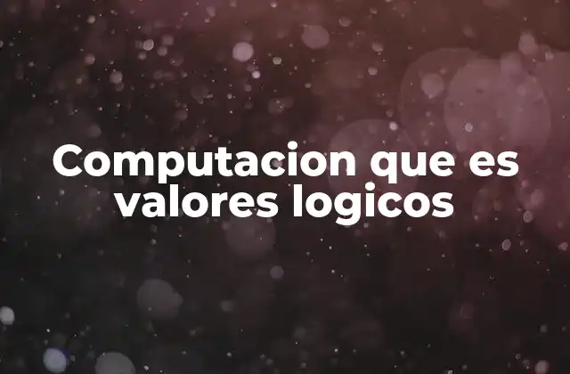 Computacion que es Valores Logicos 2 La importancia de los valores lógicos en la programación
