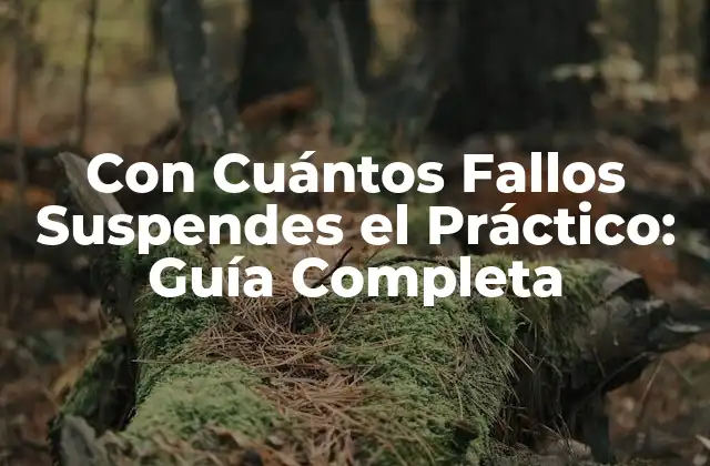 Con Cuántos Fallos Suspendes el Práctico: Guía Completa