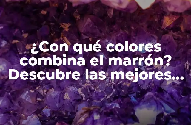 ¿con Qué Colores Combina el Marrón? Descubre las Mejores Opciones para Tu Decoración
