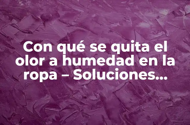 Con Qué Se Quita el Olor a Humedad en la Ropa - Soluciones Efectivas 2 Causas del olor a humedad en la ropa