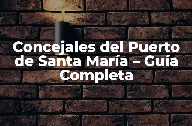 ¿Quiénes son los Concejales del Puerto de Santa María?