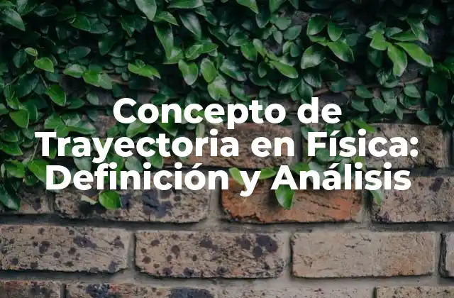 Concepto de Trayectoria en Física: Definición y Análisis