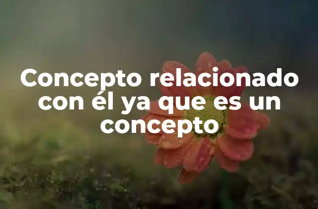 Concepto Relacionado con Él Ya que es un Concepto 2 La importancia de los conceptos interconectados en la comprensión del mundo