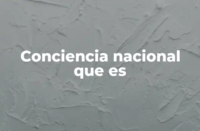 Conciencia Nacional que es