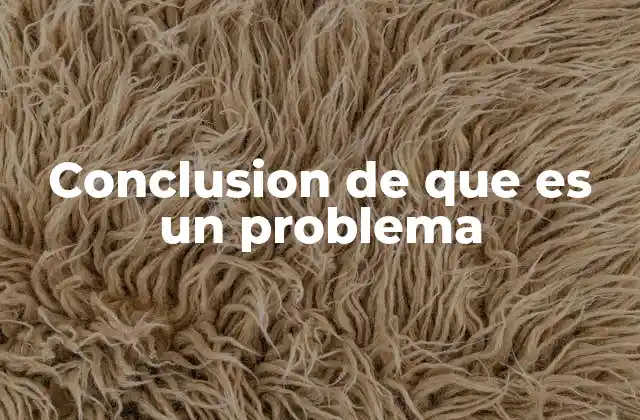 Conclusion de que es un Problema 2 El proceso de identificación de problemas