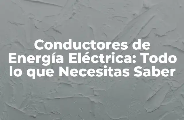 Conductores de Energía Eléctrica: Todo Lo que Necesitas Saber