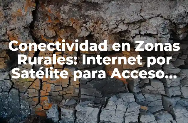 Conectividad en Zonas Rurales: Internet por Satélite para Acceso Universal
