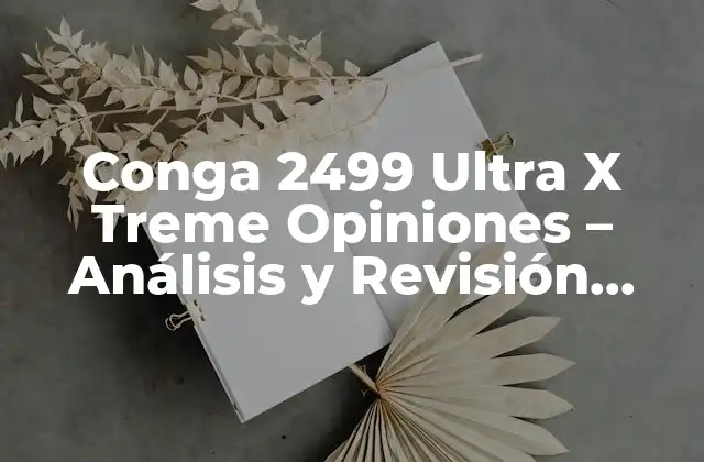 Conga 2499 Ultra X Treme Opiniones – Análisis y Revisión Detallada