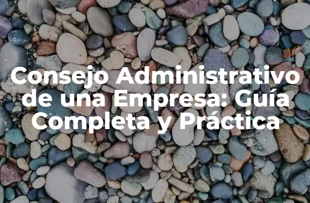Consejo Administrativo de una Empresa: Guía Completa y Práctica
