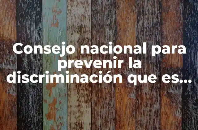 Consejo Nacional para Prevenir la Discriminación que es la Vulnerabilidad