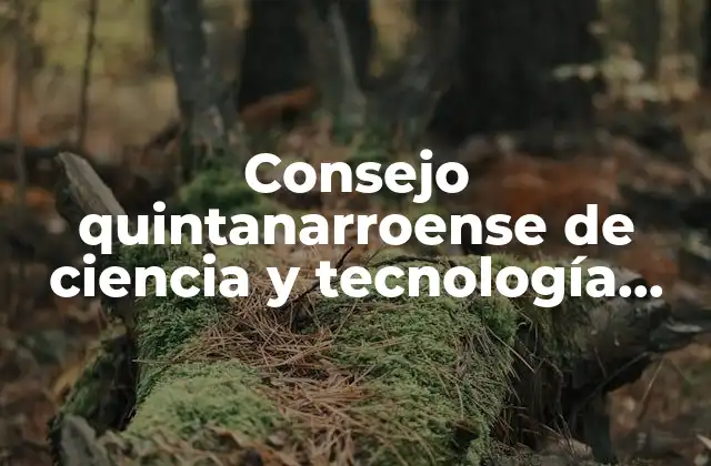 Consejo Quintanarroense de Ciencia y Tecnología que es