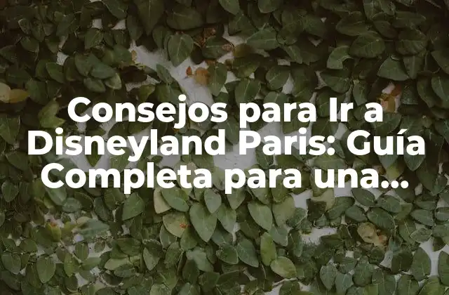 Consejos para Ir a Disneyland Paris: Guía Completa para una Aventura Mágica