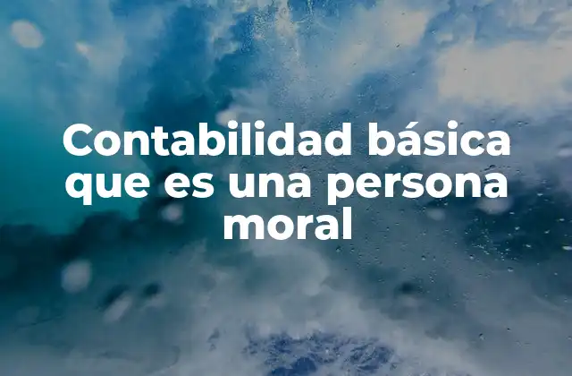 Contabilidad Básica que es una Persona Moral 2 El rol de la contabilidad en el manejo financiero de organizaciones