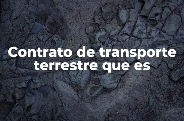 La importancia del contrato en el transporte de mercancías