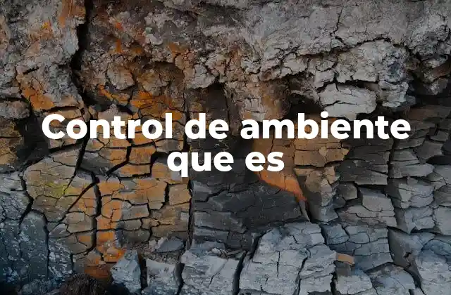 Control de Ambiente que es