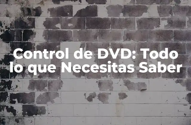Control de Dvd: Todo Lo que Necesitas Saber