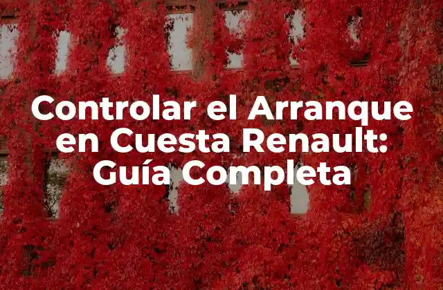 Controlar el Arranque en Cuesta Renault: Guía Completa 2 ¿Cómo Funciona el Controlar el Arranque en Cuesta Renault?