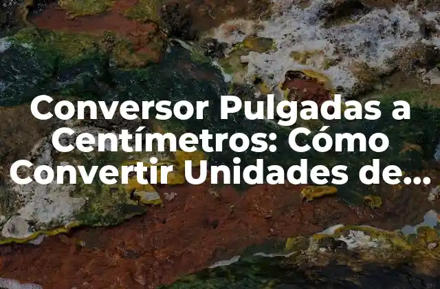 Conversor Pulgadas a Centímetros: Cómo Convertir Unidades de Medida