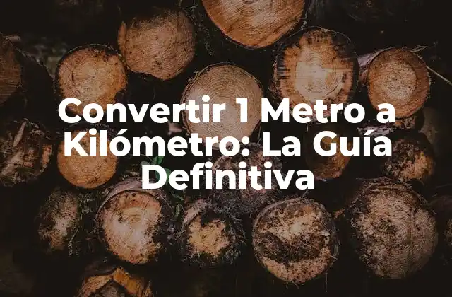 Convertir 1 Metro a Kilómetro: la Guía Definitiva 2 ¿Qué es un Metro?