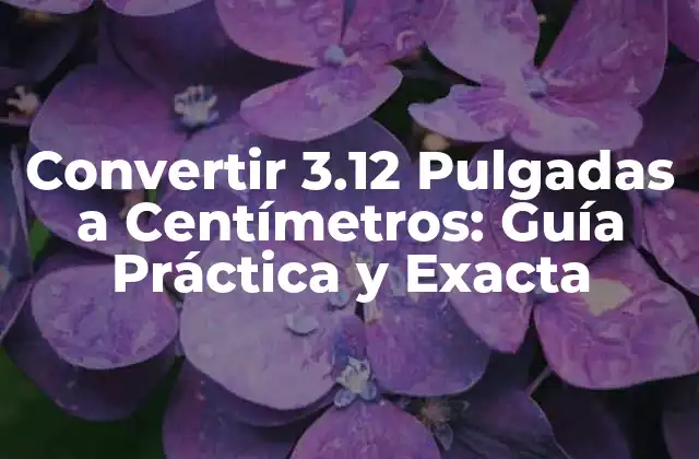 Convertir 3.12 Pulgadas a Centímetros: Guía Práctica y Exacta 2 ¿Cuál es la Fórmula para Convertir Pulgadas a Centímetros?