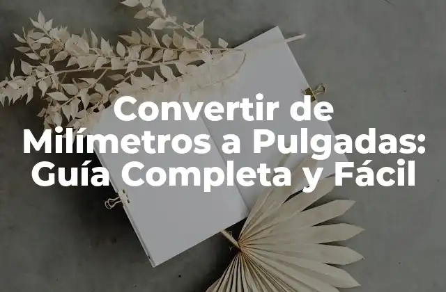 Convertir de Milímetros a Pulgadas: Guía Completa y Fácil 2 ¿Por qué es Importante Convertir de Milímetros a Pulgadas?